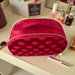 Estée Lauder 2025 Holiday Red Polka Dot Cosmetic‎ Train Case Only NEW No Tags